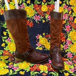 Timberland Earthkeepers Bethel Tall Boots Womens 8.5 Brown Leather & Suede